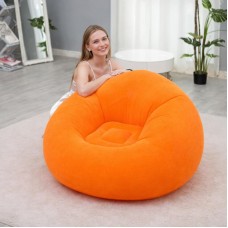 Надувное кресло-пуф Inflatable Sofa / Надувное кресло-мешок 110×110×85 см Оранжевый