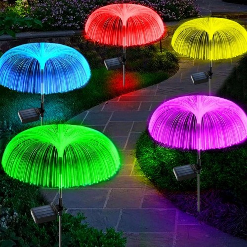 Вулична гірлянда-ліхтар на сонячній батареї Медуза RGB / Садовий ліхтар світильник Фонтан RGB 1 шт