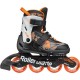 Розсувні дитячі роликові ковзани Rollerblade Microblade SL розмір 28-32 чорно-помаранчеві
