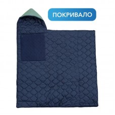 Зимовий спальний мішок з підігрівом USB 215*65, теплий спальник одеяла з підігрівом до -30 синій