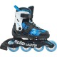Раздвижные детские ролики Rollerblade Microblade SL размер 28-32 черно-голубые