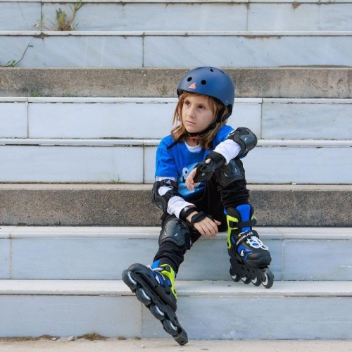Дитячі фітнес ролики Rollerblade Microblade Синьо-салатові 33-36,5 Дитячі фітнес ролики Rollerblade Microblade Синьо-салатові 33-36,5