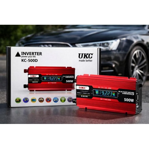 Перетворювач AC/DC KC-500D 500W+lcd, Інвертор у машину