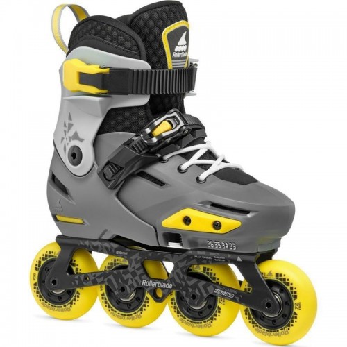 Детские фрискейт ролики Rollerblade Apex серо-желтые 29-32 размера