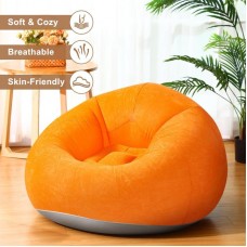 Надувное кресло-пуф Inflatable Sofa / Надувное кресло-мешок 110×110×85 см Оранжевый