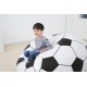 Надувное кресло-пуф Inflatable Sofa / Надувное кресло-мешок 110×110×85 см Черно-белый