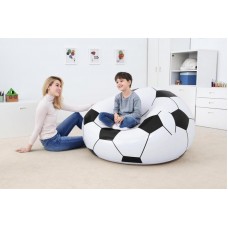 Надувне крісло-пуф Inflatable Sofa / Надувне крісло-мішок 110×110×85 см Чорно-білий