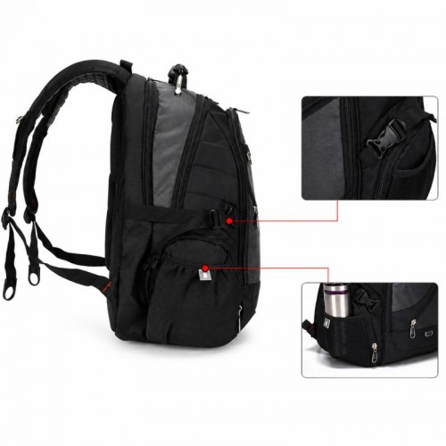 Рюкзак, швейцарский рюкзак, SwissGear 8810, туристический рюкзак, рюкзак для ноутбука Серый Рюкзак, швейцарский рюкзак, SwissGear 8810, туристический рюкзак, рюкзак для ноутбука Серый