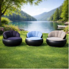 Надувне крісло AIR SOFA / Надувне велюрове крісло 80×80×67см