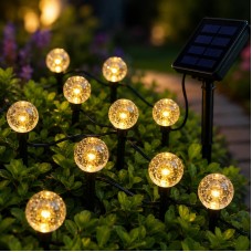 Садовий світильник garden light з сонячною панеллю / Кулясті ліхтарі для саду з бульбашками Solar / Світлодіодна LED-гірлянда для саду