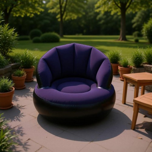 Надувное кресло AIR SOFA / Надувное велюровое кресло 80×80×67см Темно-сиинй Надувное кресло AIR SOFA / Надувное велюровое кресло 80×80×67см Темно-сиинй