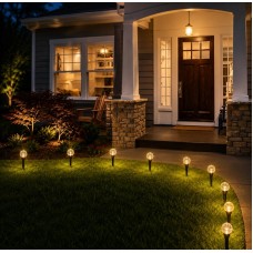 Садовий світильник garden light з сонячною панеллю / Кулясті ліхтарі для саду з бульбашками Solar / Світлодіодна LED-гірлянда для саду
