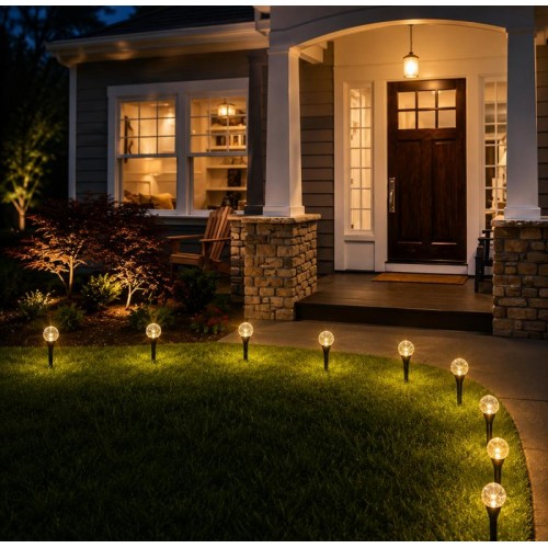Садовий світильник garden light з сонячною панеллю / Кулясті ліхтарі для саду з бульбашками Solar / Світлодіодна LED-гірлянда для саду Садовий світильник garden light з сонячною панеллю / Кулясті ліхтарі для саду з бульбашками Solar / Світлодіодна LED-гірлянда для саду