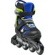 Дитячі фітнес ролики Rollerblade Microblade Синьо-салатові 33-36,5