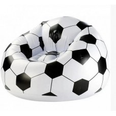 Надувне крісло-пуф Inflatable Sofa / Надувне крісло-мішок 110×110×85 см Чорно-білий