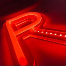 Червона силіконова LED стрічка 5м NEON 12V-220V IP65