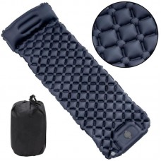 Надувний килимок 188х58 см Outdoor Sleeping Black з подушкою