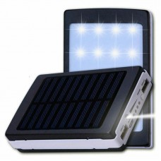 Повербанк 90000мАч із сонячною панеллю та ліхтариком, 2хUSB