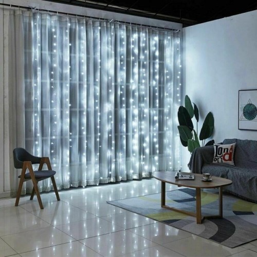 Гірлянда Штора, від мережі, 3х2м, 100 LED, Холодний білий