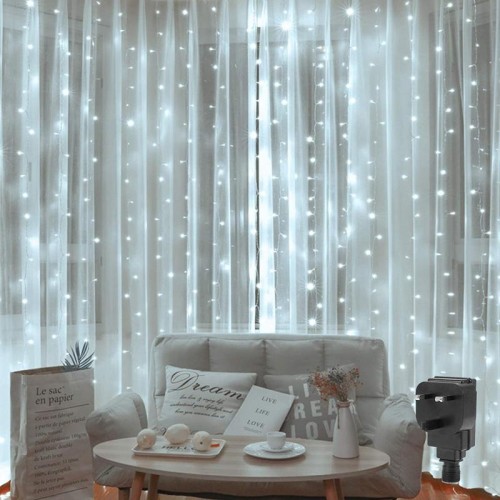 Гірлянда Штора, від мережі, 3х2м, 100 LED, Холодний білий