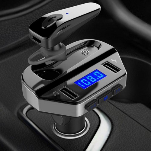 FM-трансмітер з USB + Bluetooth гарнітура HER8