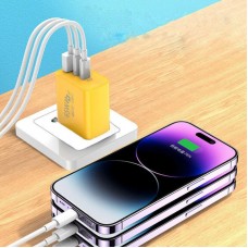 Адаптер для зарядки 65W с USB и 2x Type-C портами