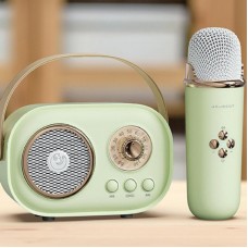 Портативна колонка-караоке з мікрофоном Зелена — купити Bluetooth музичну систему