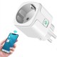 Розумна WiFi розетка 20А з лічильником електроенергії, Tuya Smart 4400Вт, Біла