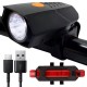 Фара на велосипед + задний стоп BSK-178-1-XPG, от USB