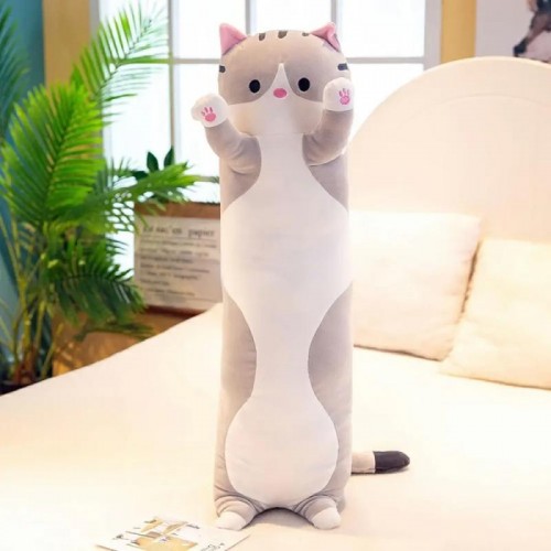Мягкая игрушка Кот Батон 90 см, EL-2117-7, Серый