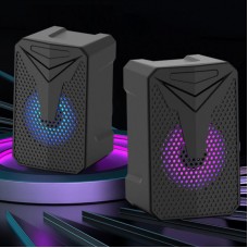 Колонки для ПК з підсвічуванням, від USB, Aoas e-005, Чорний