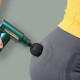 Перкусійний масажер з 4 насадками Gun Massager, Зелений
