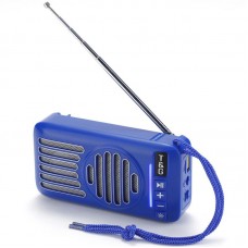 Bluetooth-колонка з сонячною батареєю + FM радіо, USB, TG368, Синя