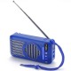 Bluetooth-колонка з сонячною батареєю + FM радіо, USB, TG368, Синя