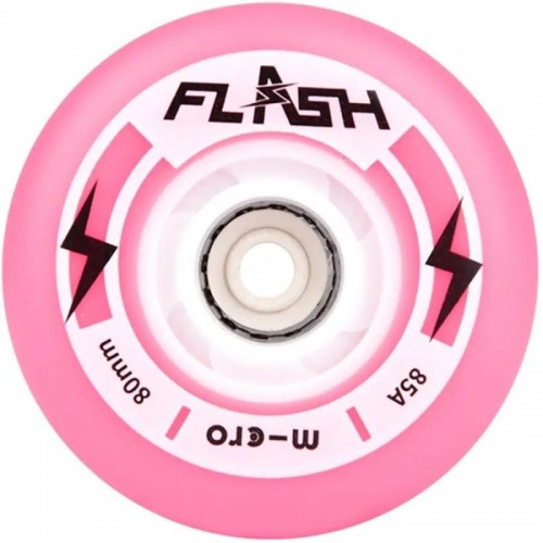 Cветящиеся LED колеса Micro Flash розовые 80 mm
