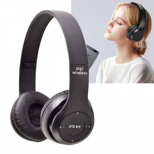 Бездротові Bluetooth навушники P47 з MP3 плеєром