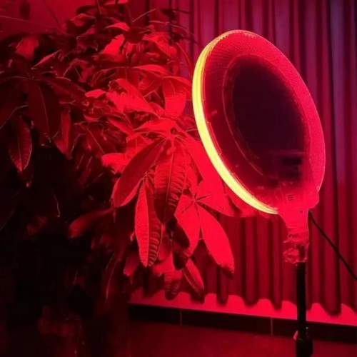 Цветная круглая RGB-LED лампа от сети + пульт, GS-450
