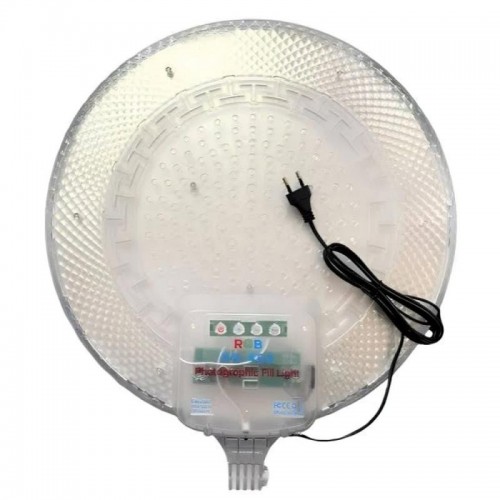 Цветная круглая RGB-LED лампа от сети + пульт, GS-450