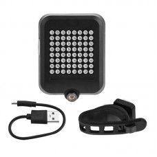Велофара задня з автоматичним поворотніком, від USB, AQY-0100