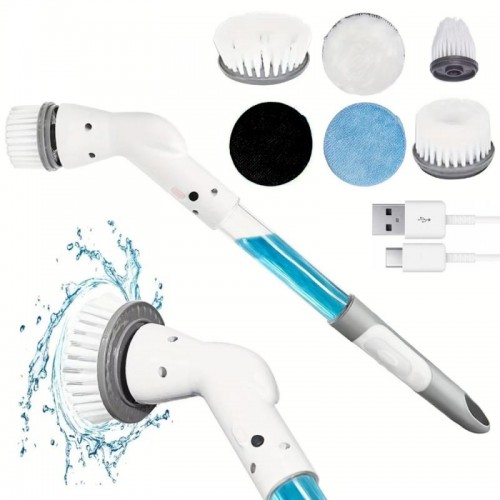 Электрическая щетка для уборки с USB + 6 насадок, Cleaning Brush
