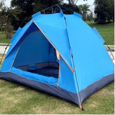 Палатка автоматична G-Tent 4-х місцева 210х210х135см синя + чохол