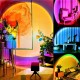 Проекційна лампа гнучка з пультом, від USB, Sunset RGB