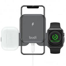 Бездротовий зарядний пристрій 3в1 Budi WL4500B 15W з підтримкою MagSafe