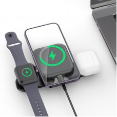 Бездротовий зарядний пристрій 3в1 Budi WL4500B 15W з підтримкою MagSafe