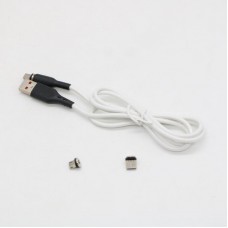Магнітний кабель для заряджання 3в1 (Type-C, Micro USB, Lighting), D18E, Білий