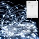 Світлодіодна гірлянда на батарейках 8м 100LED, Крапля роси, Холодний білий