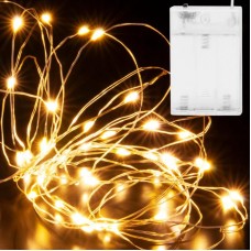 Гірлянда світлодіодна на батарейках 8м 100LED Крапля роси теплий білий