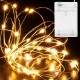 Світлодіодна гірлянда на батарейках 8м 100LED, Крапля роси, Теплий білий