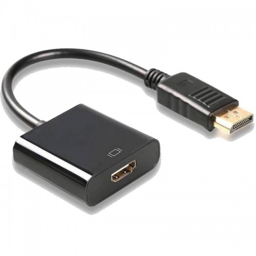 Перехідник DisplayPort на HDMI 4K (23,5см), Чорний