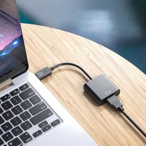 Перехідник DisplayPort на HDMI 4K (23,5см), Чорний Перехідник DisplayPort на HDMI 4K (23,5см), Чорний